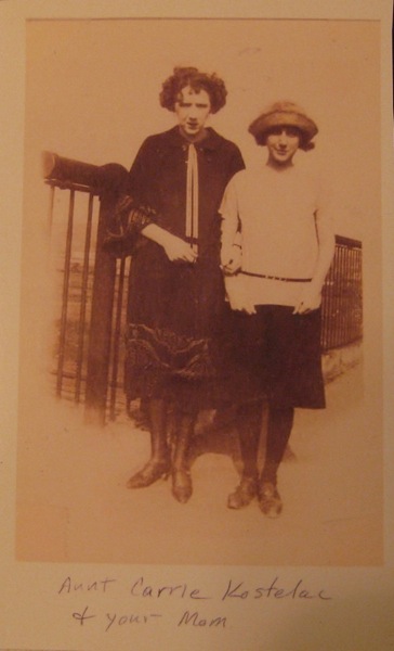 Aunt Carrie Kostelac and Helen Goudy